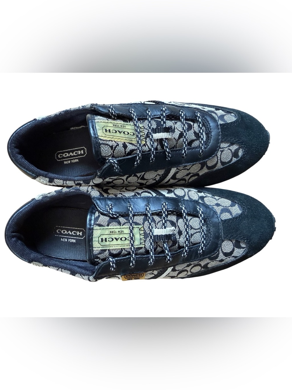 Coach Marabelle Signature Jacquard Sneakers Black Gray Women’s 6.5 - Picture 5 of 14